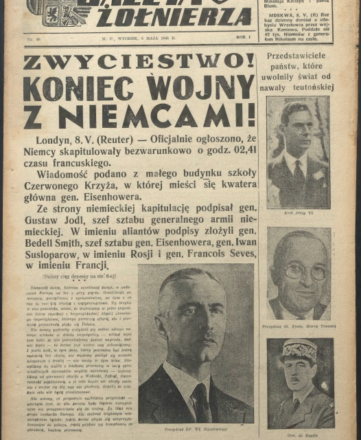 "Gazeta Żołnierza" z dn. 8 maja 1945 r. (MBC)