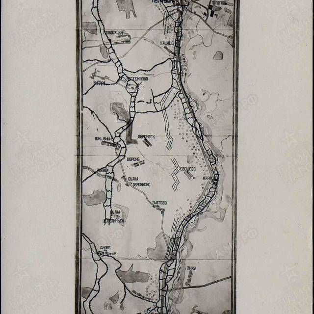 Mapa umocnień na Narwi i pod Serockiem (pamyat-naroda.ru)