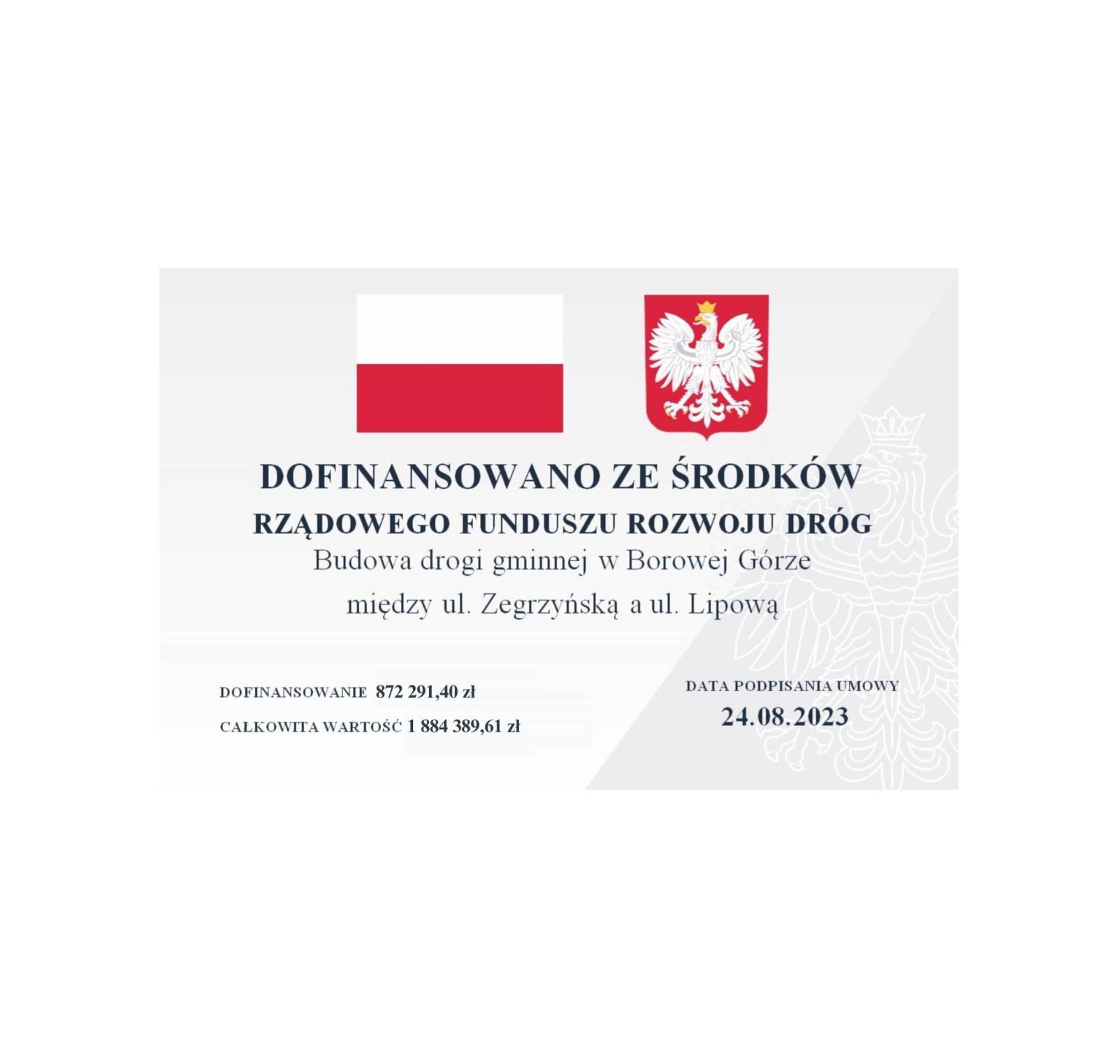 Budowa drogi gminnej w Borowej Górze między ul. Zegrzyńską a ul. Lipową