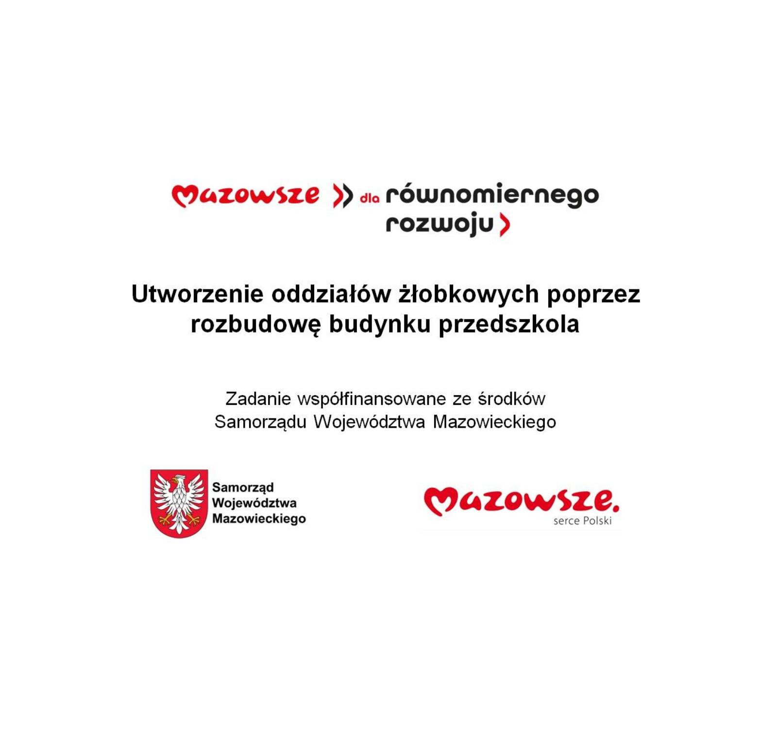 Utworzenie oddziałów żłobkowych poprzez rozbudowę budynku przedszkola