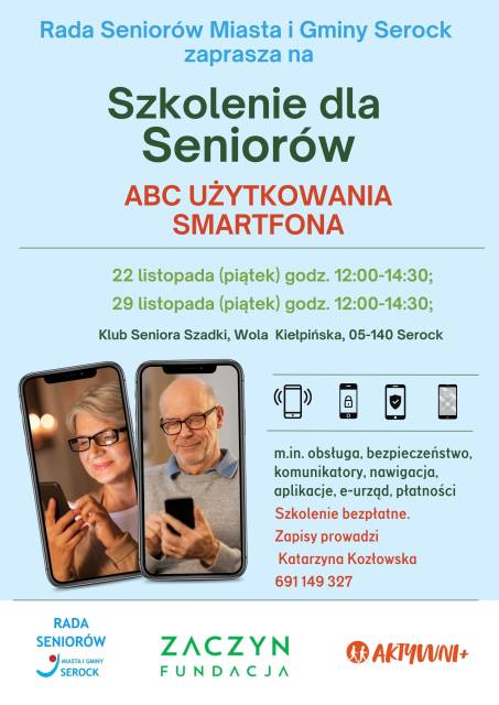 Szkolenie dla Seniorów - ABC użytkowania smatfona