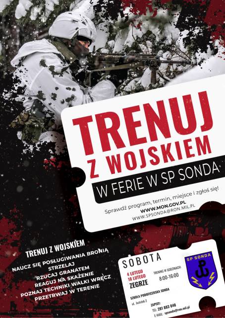 Trenuj z Wojskiem w ferie - w Zegrzu