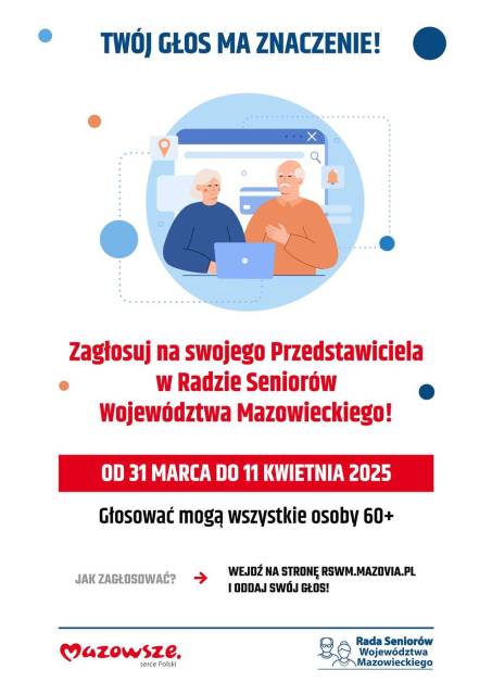 Rozpoczęło się głosowanie do Rady Seniorów Województwa Mazowieckiego
