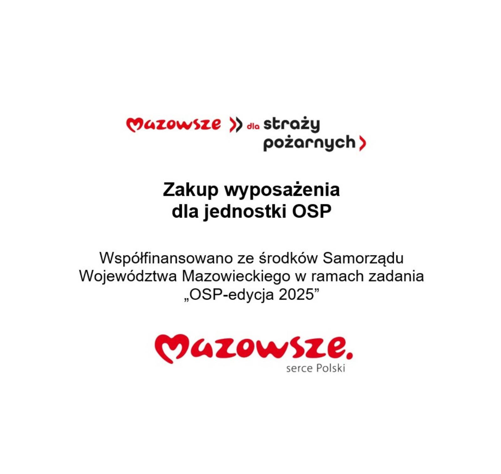 Zakup wyposażenia dla jednostki OSP