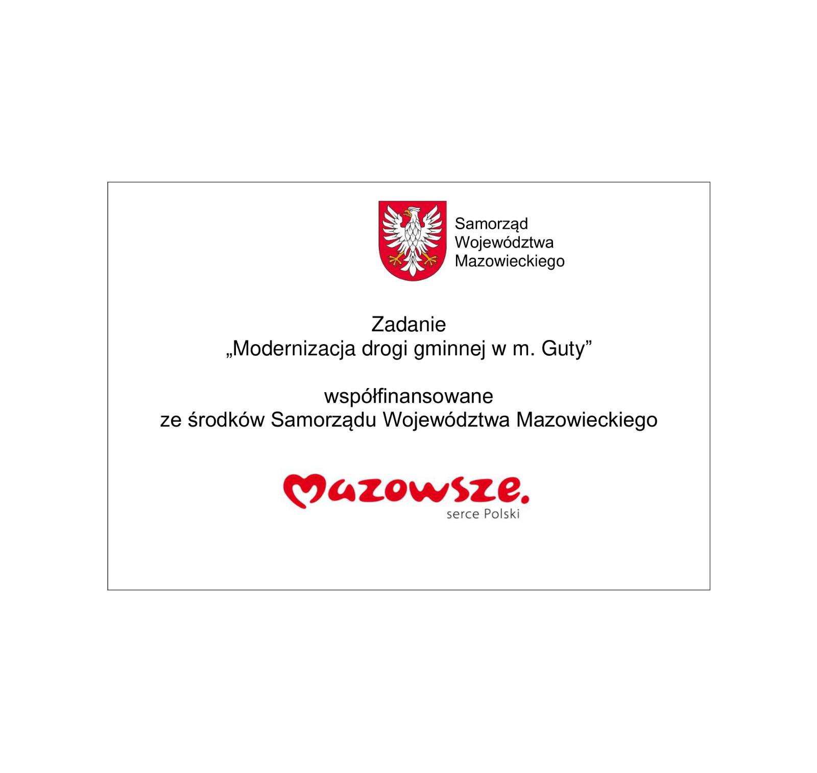 Modernizacja drogi gminnej w m. Guty