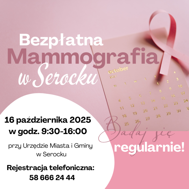 Bezpłatna mammografia w Serocku 