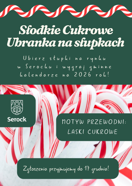 Słodkie Cukrowe Ubranka na słupkach w Serocku!