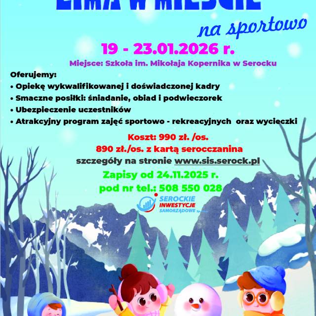 Półkolonie sportowo - rekreacyjne 2026