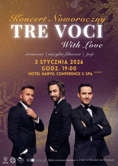 Koncert Noworoczny TRE VOCI "With Love"