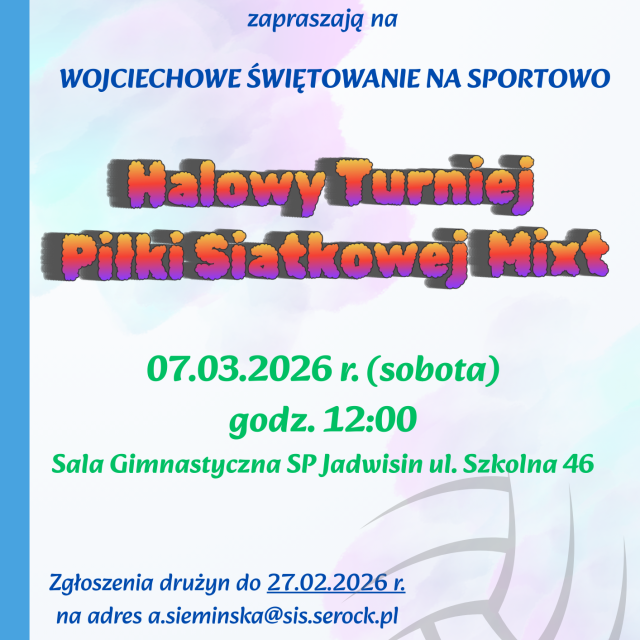 Halowy Turniej Piłki Siatkowej Amatorów