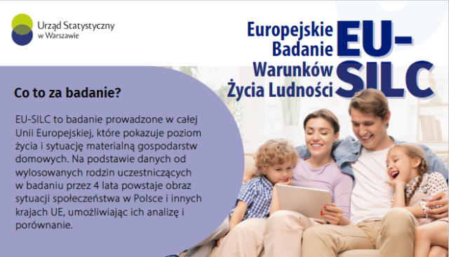 Europejskie Badanie Warunków Życia Ludności EU-SILC -  informacja dla mieszkańców
