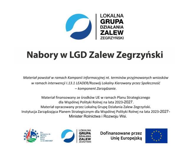 Nabory w LGD Zalew Zegrzyński