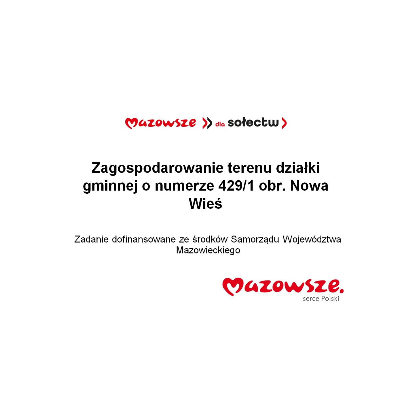 Zagospodarowanie terenu działki gminnej o numerze 429/1 obr. Nowa Wieś 