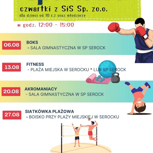 Sportowe Czwartki w sierpniu