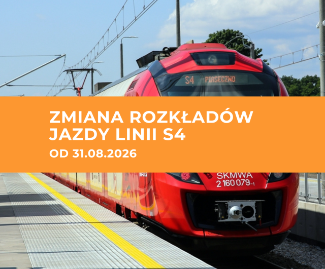 Zmiana rozkładów jazdy linii S4
