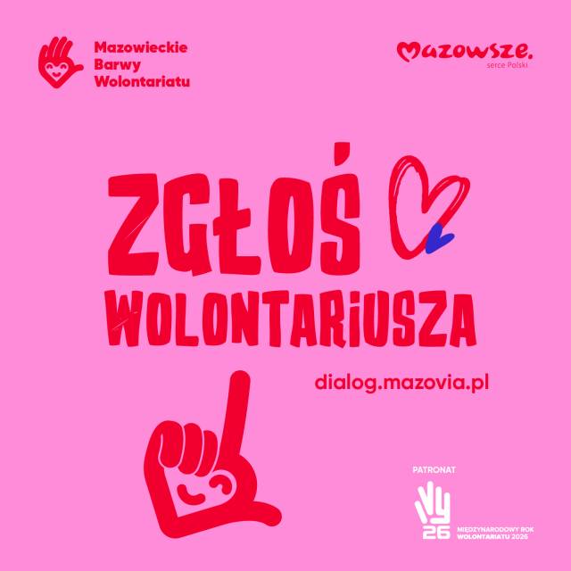 Zgłoś Wolontariusza w konkursie „Mazowieckie Barwy Wolontariatu''