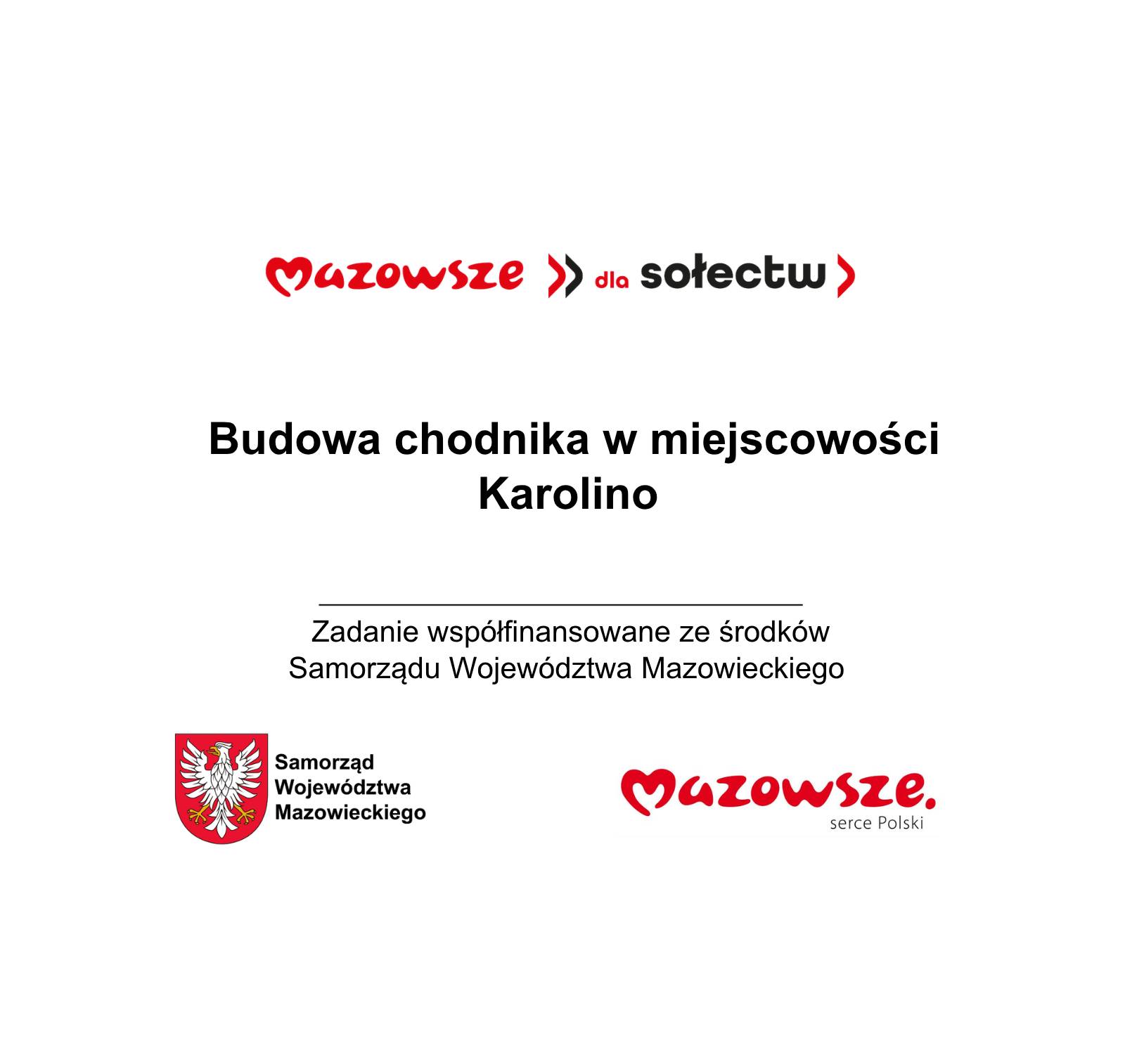 Budowa chodnika w miejscowości Karolino