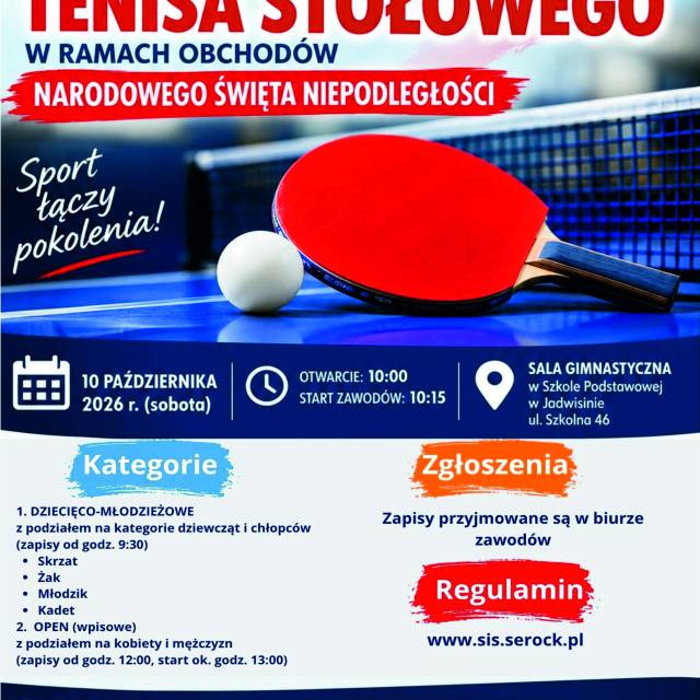 Turniej Tenisa Stołowego