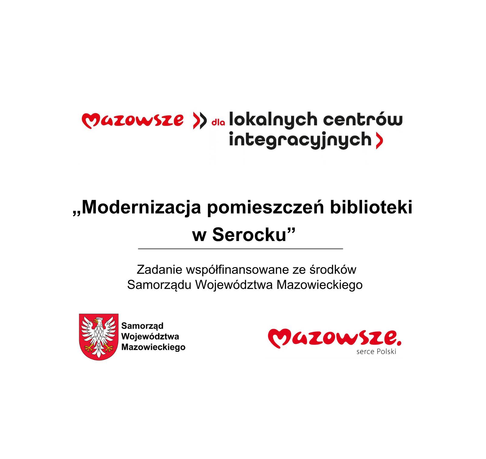 Modernizacja pomieszczeń biblioteki w Serocku