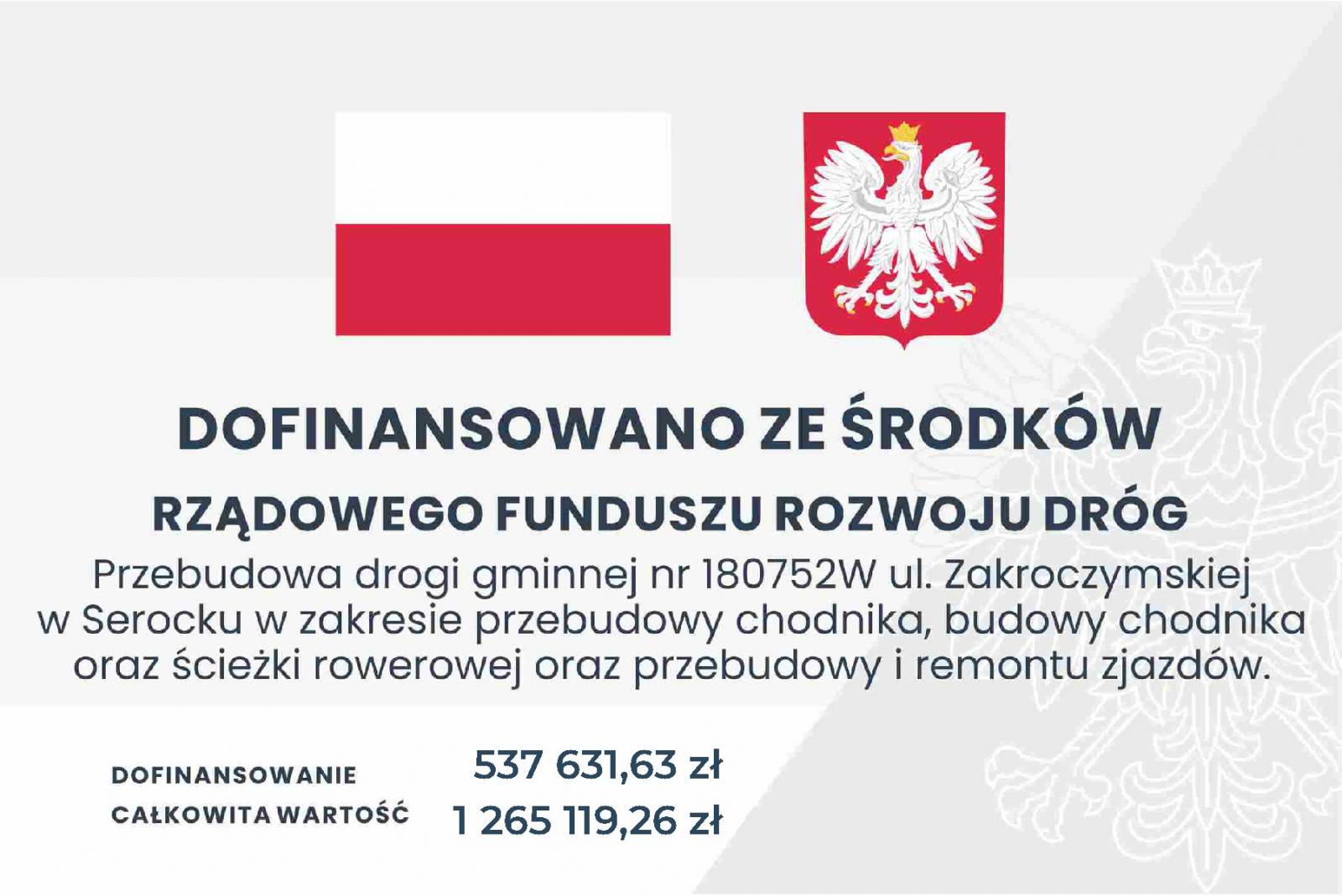 Przebudowa drogi gminnej Nr 180752W ul. Zakroczymskiej w Serocku